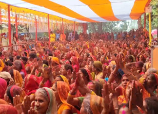 कञ्चनवनमा मिथिला मध्यमा परिक्रमाको डोला आइपुग्यो, होली उत्सव शुरु