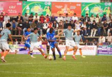 झापा–११ झापाको बिर्तामोडमा जारी सातौँ एक्स्ट्रिम झापा गोल्डकपको सेमिफाइनलमा प्रवेश