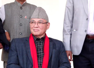 рдиреЗрдХрдкрд╛ рдПрдорд╛рд▓реЗ рд╕рдВрд╕рджреАрдп рджрд▓рдХреЛ рдиреЗрддрд╛рдорд╛ рд░рд╛рдордмрд╣рд╛рджреБрд░ рдерд╛рдкрд╛ рдЪрдпрди, рен рд╕рджрд╕реНрдпреАрдп рдХрд╛рд░реНрдпрджрд▓ рдЧрдарди